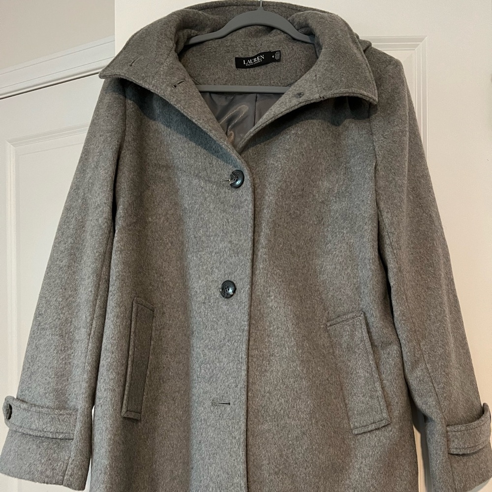 Ralph Lauren Single Breasted Wool Blazer w/ Hood